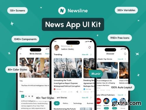 Newsline - News App UI Kit Ui8.net