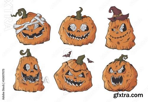Halloween Pumpkin Illustrations 530171173