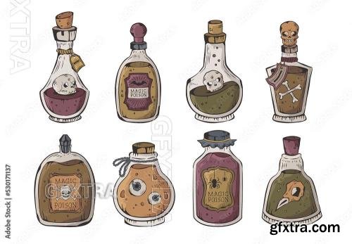 Witchcraft Potions Magic Spell Bottle Jars 530171137