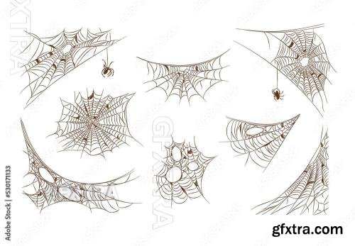 Spooky Spider Web Illustrations 530171133