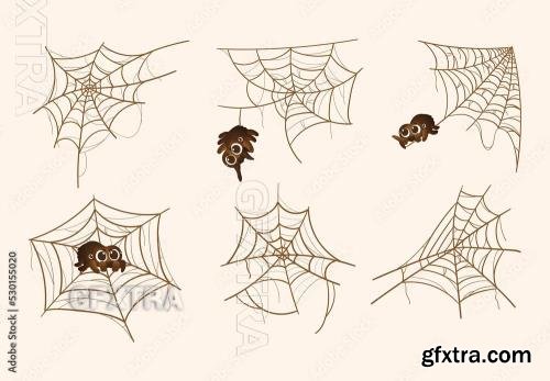 Cute Cartoon Spider Web Spiders 530155020