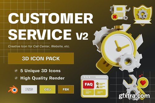 Customer Service 3D Illustration V2 95J3MSZ