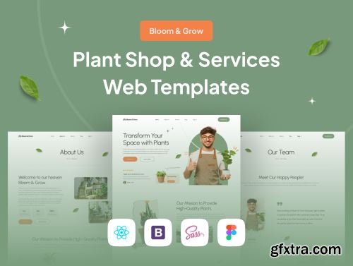 Bloom & Grow - Plant Shop and Service Web Tempates Ui8.net