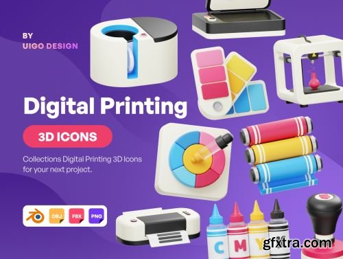 Digital Printing 3D Icon Ui8.net