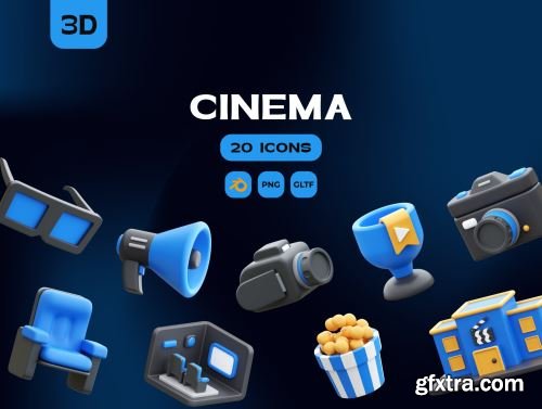 Cinema 3D Illustrations Ui8.net