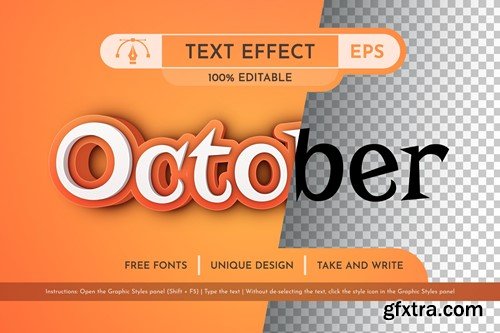 Orange October - Editable Text Effect, Font Style VQPC7S9