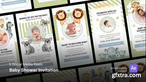 Videohive Social Media Reels - Baby Shower Invitation After Effects Template 48887125