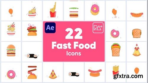 Videohive Fast Food Icons For After Effects 48877326