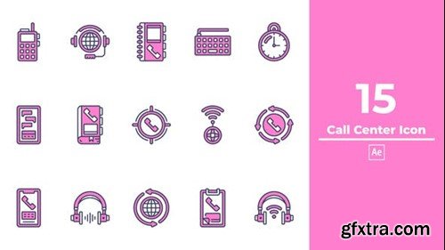 Videohive Call Center Icon After Effect 48903134