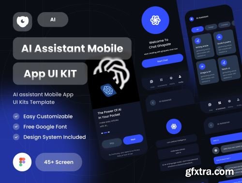 Ai Assistant Chatbot Mobile Apps UI Kit Ui8.net