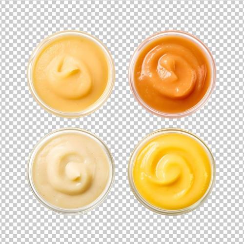 Premium PSD | Set of baby food bowls cutout png isolated on a transparent background Premium PSD