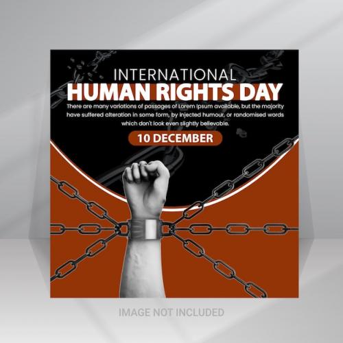 Premium PSD | Creative social media banner design for human rights day Premium PSD