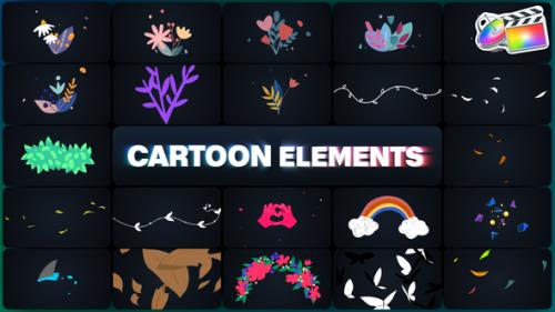 Videohive - Cartoon Elements for FCPX - 48525133