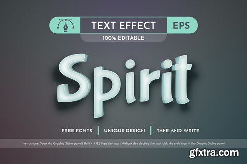 Spirit - Editable Text Effect, Font Style UA5GTBD