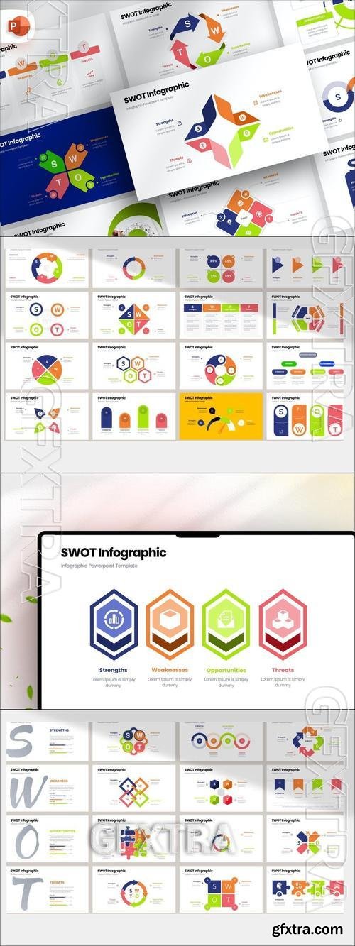 SWOT Infographic PowerPoint Template B7RBUDT