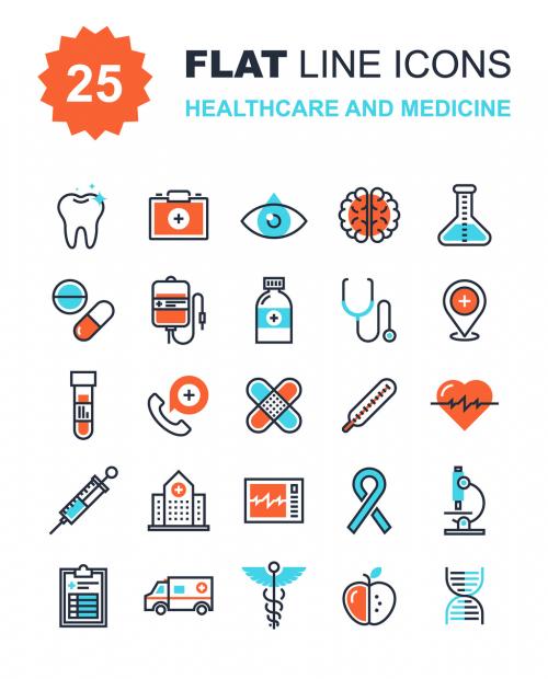 Adobe Stock - Healthcare and Medicine Icons Set 01 - 123280690