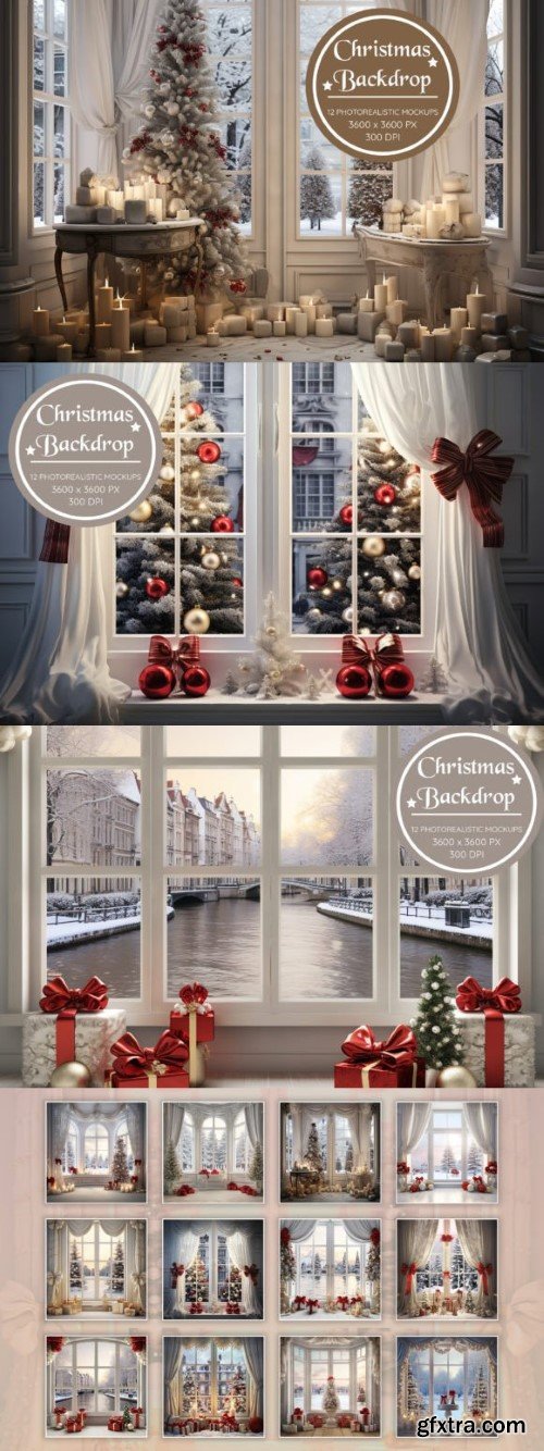 Christmas Backdrop - Photorealistic Mock