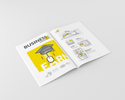 Adobe Stock - Education Booklet Layout with Cartoon Style Elements - 124620397