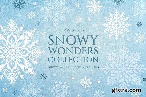 Snowy Wonders Snowflakes Vector Elements UPLT7MW