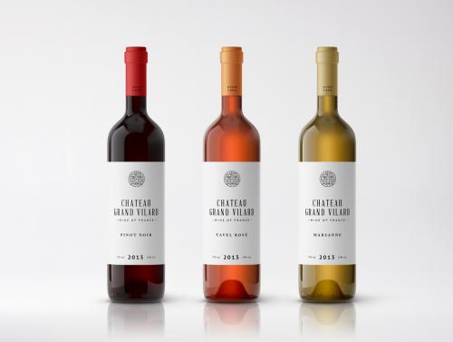 Adobe Stock - 3 Wine Bottle Mockups 1 - 125423757