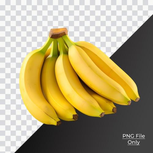Premium PSD | Psd fresh banana soft smooth lighting only png premium psd Premium PSD