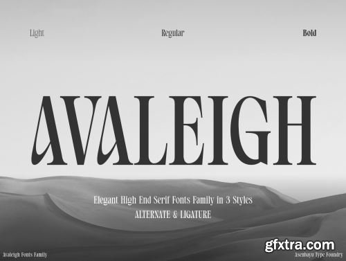 Avaleigh Fonts Family Ui8.net