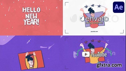 Videohive Hand-Drawn Flat Christmas Logo for After Effects 48933570