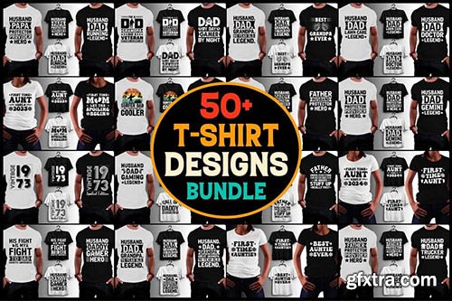 T-Shirt Design (Black & White) Bundle 30