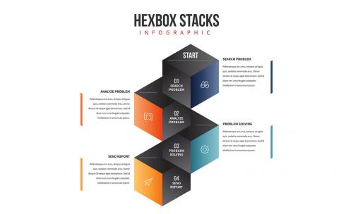 Adobe Stock - Hex Box Stacks Graph - 132976238