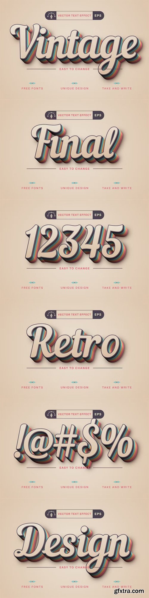 Vintage - Editable Text Effect, Font Style
