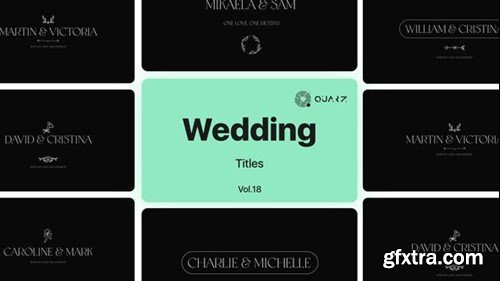 Videohive Wedding Titles Vol. 18 48929002