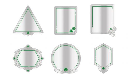 Adobe Stock - Silver Metallic St. Patrick's Day Labels - 136093853