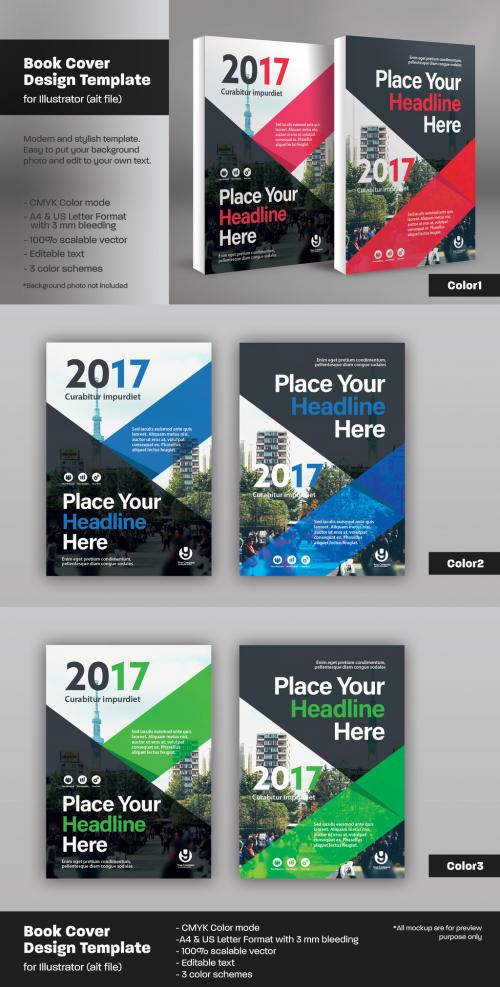 Adobe Stock - Book Cover Layout Set 51 - 136982321