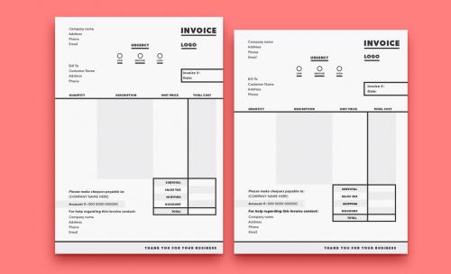 Adobe Stock - Business Invoice Layout 2 - 141788775