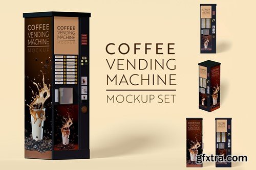 Coffee Vending Machine Mockup Set N9544R3