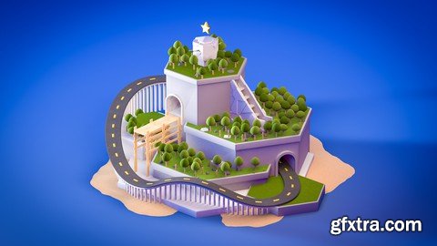 Create Fun Island with Cinema 4D Without plugins