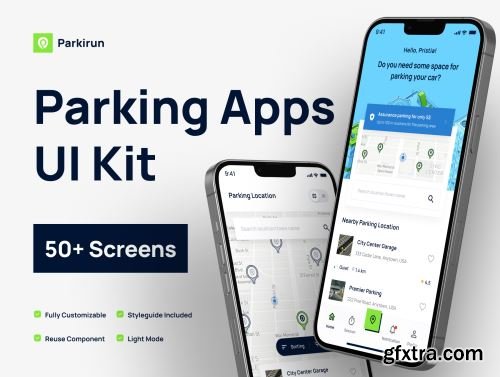 Parkirun - Parking Mobile Apps UI Kit Ui8.net