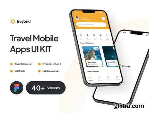 Beyond - Travel Mobile App UI Kit Ui8.net