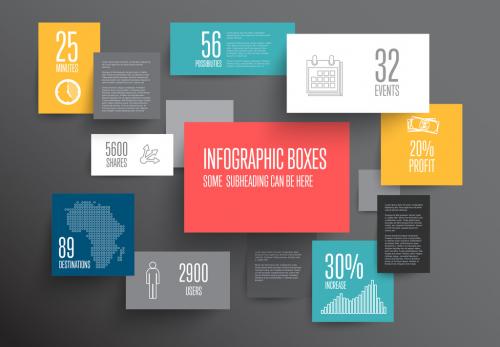 Adobe Stock - Overlapping Rectangles Infographic Layout - 159753610