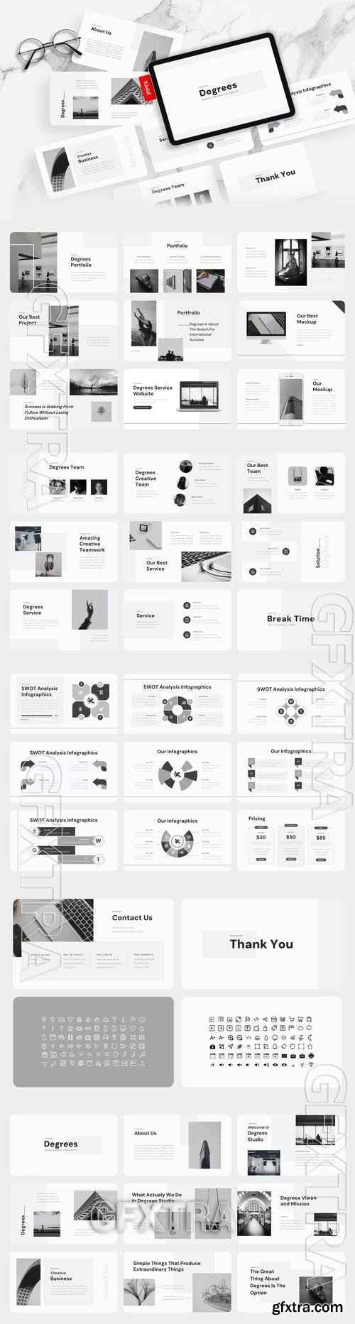Degrees - Minimal PowerPoint Template TRQAP5H