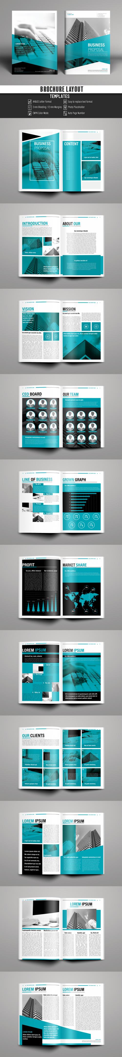 Adobe Stock - Teal Business Proposal Booklet Layout - 163413711