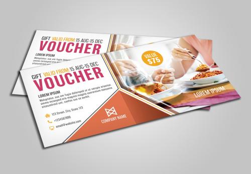 Adobe Stock - Restaurant Gift Voucher Layout 1 - 163842200