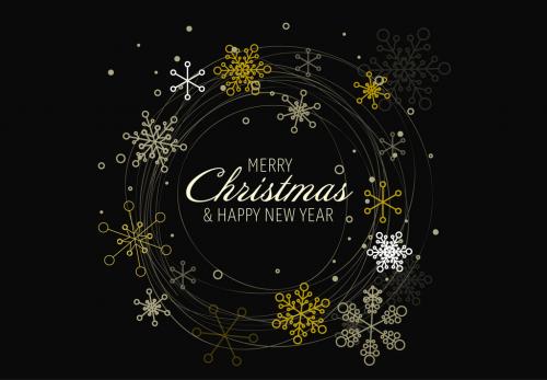 Adobe Stock - Metallic Snowflake Christmas Banner 2 - 164300678