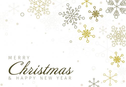 Adobe Stock - Metallic Snowflake Christmas Banner 3 - 164300728