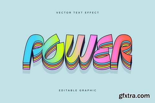 Colourful Gradient Vector Text Effect Mockup CUQXVUT