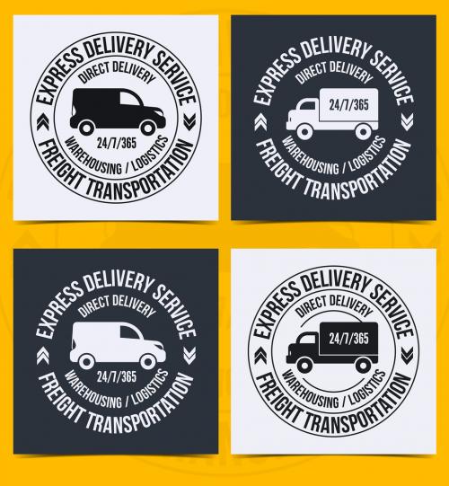 Adobe Stock - Delivery Service Logo Layouts - 165449386