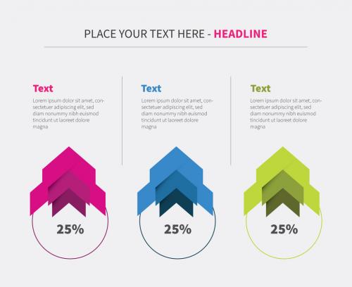 Adobe Stock - Three Section Colorful Upward Arrows Infographic Layout - 166710200