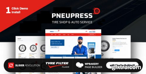 Themeforest - PneuPress - Tire Shop and Car Repair WordPress Theme 22852345 v2.7.0 - Nulled