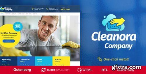 Themeforest - Cleanora - Cleaning Services WordPress Theme 21922714 v1.1.4 - Nulled