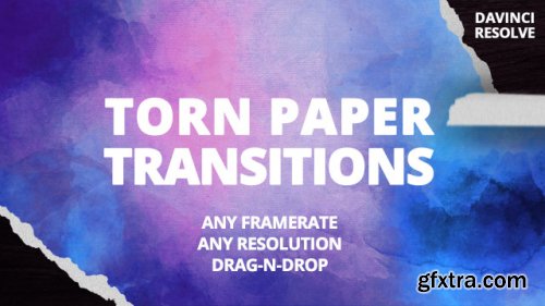 Torn Paper Transitions DaVinci Resolve Macros